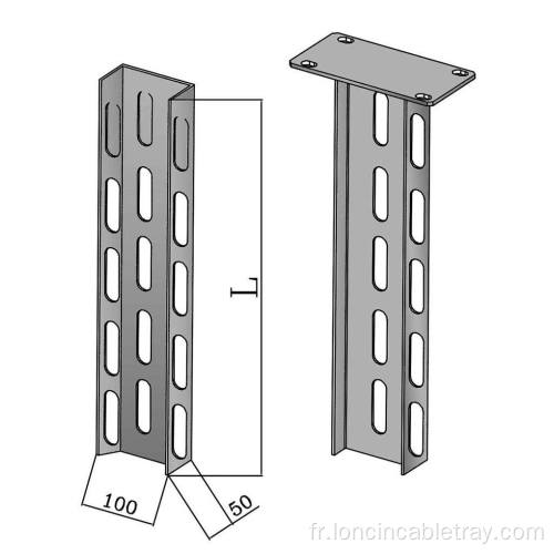 Support de montage de chemin de câbles de la colonne HQ Girder XQJ-H-01A